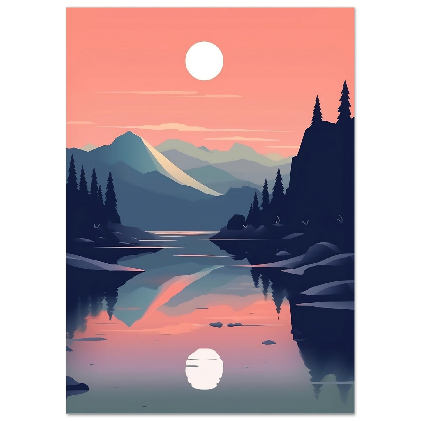 Low poly sunset